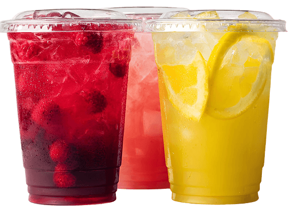 Refreshing Fruit Drinks Clear Plastic Cups